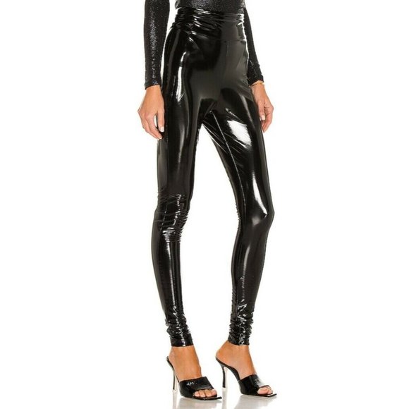 Nookie Viktoria Pants Black Shiny Skinny Sexy XS NWT $169 - Picture 4 of 7